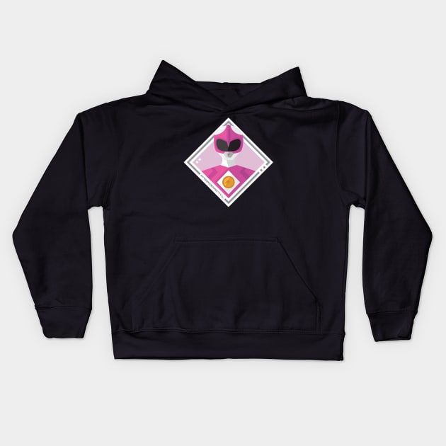 Pink Pterodactyl Ranger Kids Hoodie by nei1b